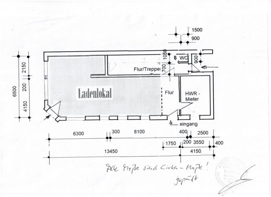 Grundriss B�ro / Praxis R�bel
