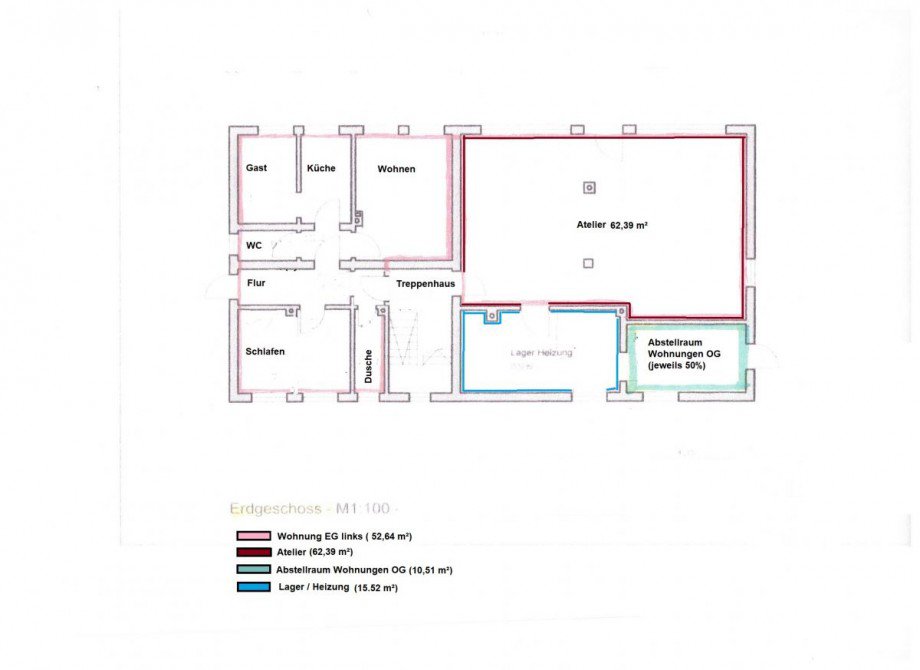 EG Grundriss Mehrfamilienhaus Vipperow