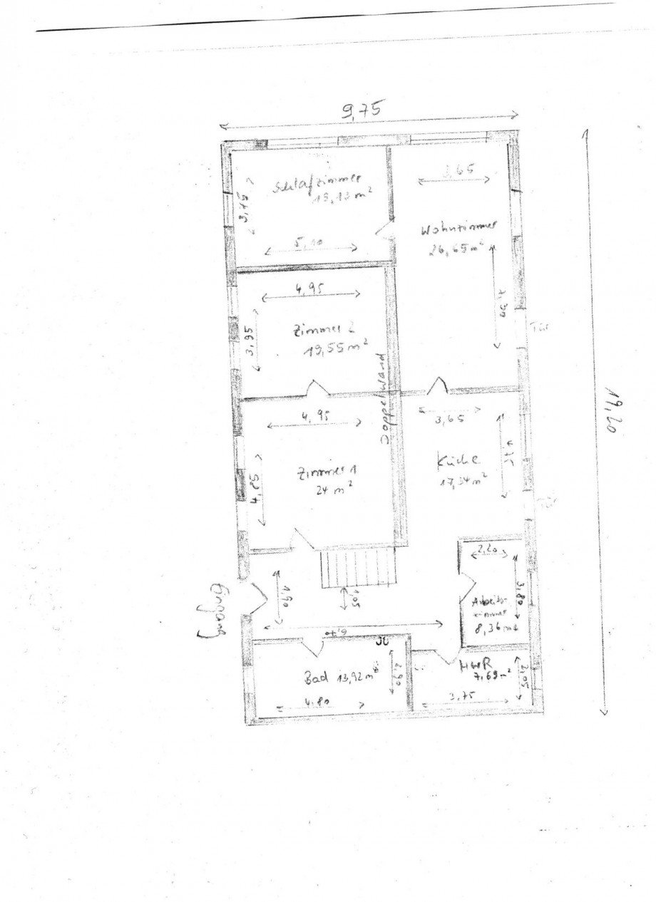 Grundriss EG Bauernhaus S�dm�ritz OT Vipperow